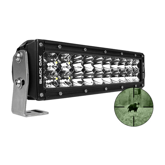 Black Oak Pro Series Double Row Combo Infrared 10" 940nm Light Bar - Black [10IR-940]